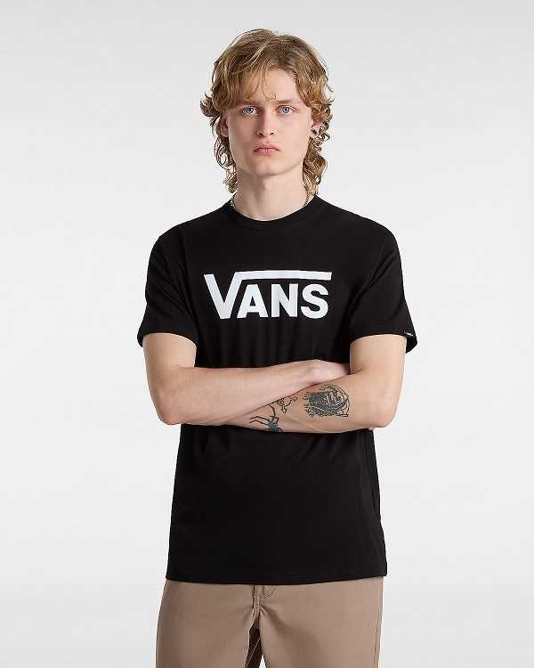 Black Vans Classic Men T Shirts | VN8421536