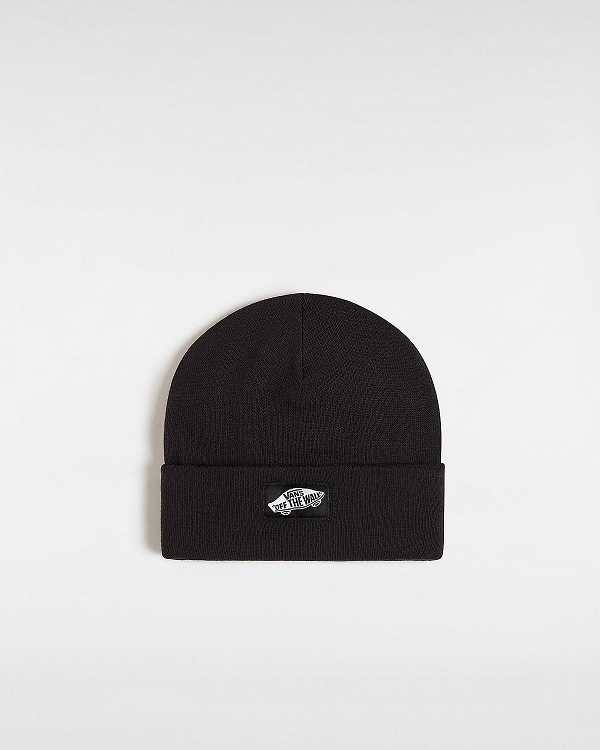 Black Vans Classic Tall Cuff Unisex Beanie | VN8209514