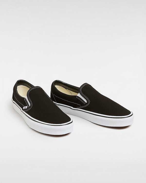 Black Vans Classic Women Slip On Shoes | VN2805379