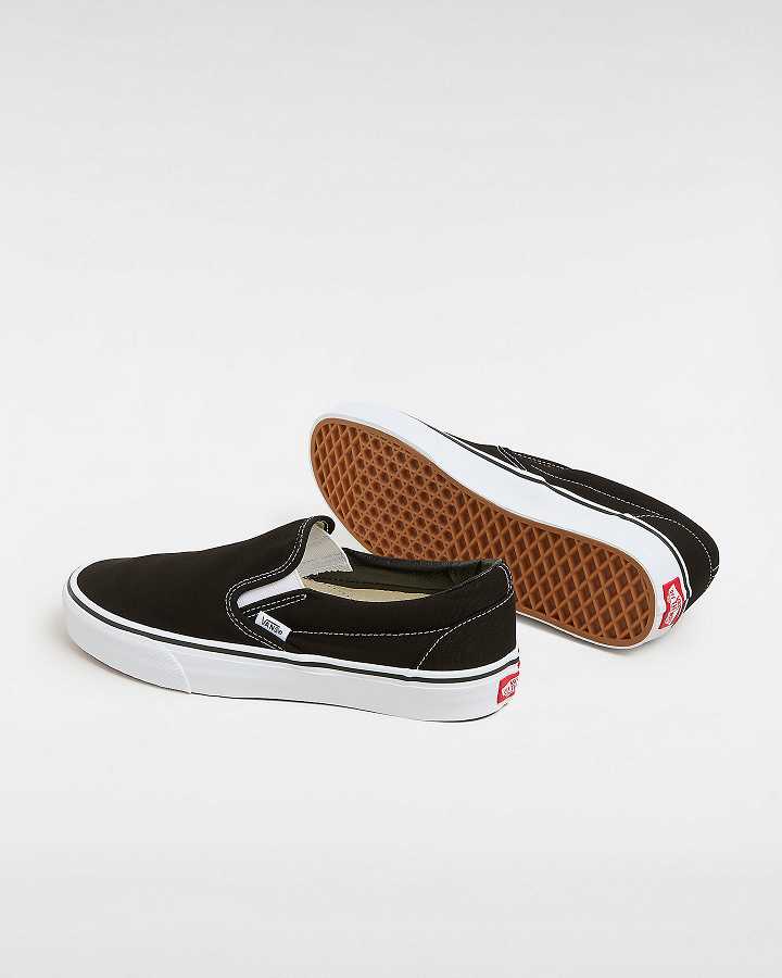 Black Vans Classic Women Slip On Shoes | VN2805379