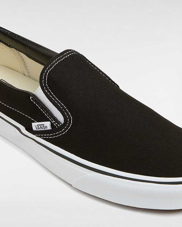 Black Vans Classic Women Slip On Shoes | VN2805379