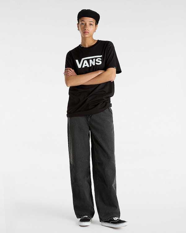 Black Vans Classic Women T Shirts | VN6128597