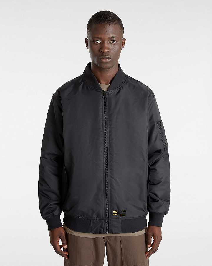 Black Vans Copley Men Bomber Jackets | VN9735208