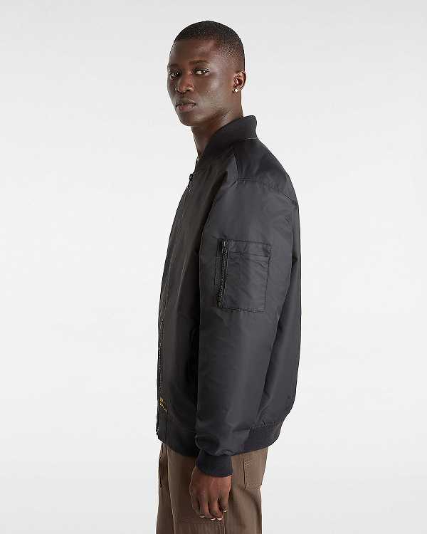 Black Vans Copley Men Bomber Jackets | VN9735208