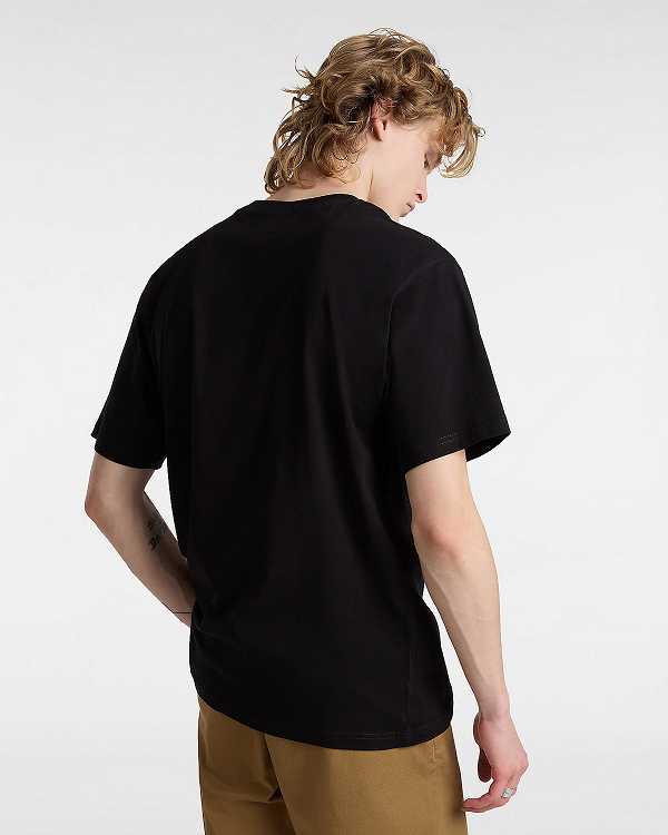 Black Vans Essential Loose Men T Shirts | VN7814259