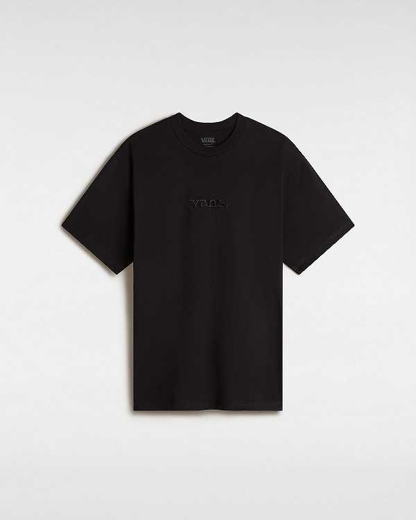 Black Vans Essential Loose Men T Shirts | VN7814259