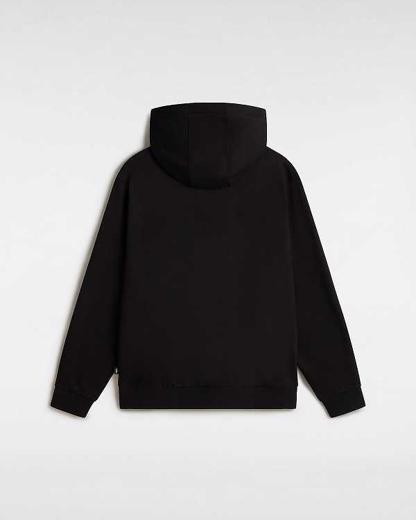 Black Vans Essential Relaxed Men Hoodie | VN1703469