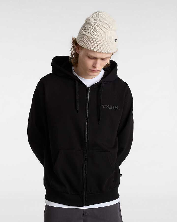 Black Vans Essential Relaxed Men Hoodie | VN1703469