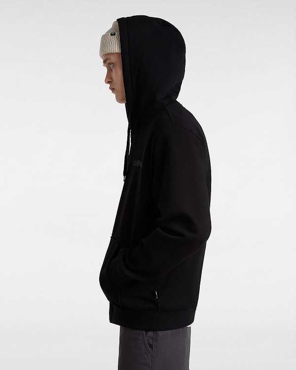 Black Vans Essential Relaxed Men Hoodie | VN1703469