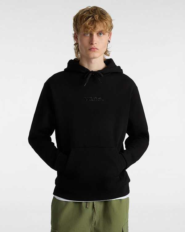 Black Vans Essential Relaxed Men Hoodie | VN4125376