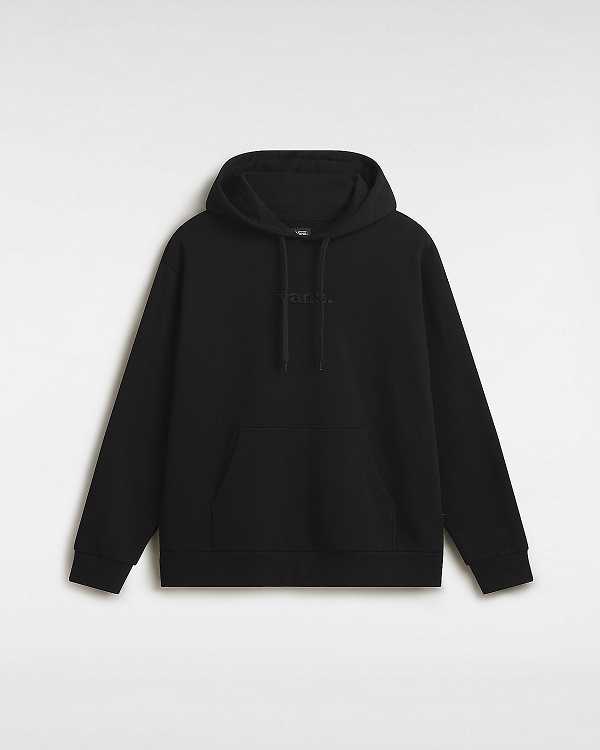 Black Vans Essential Relaxed Men Hoodie | VN4125376