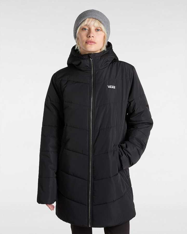 Black Vans Foundry Long MTE Women Jacket | VN6789310