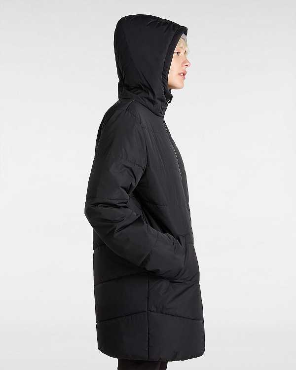 Black Vans Foundry Long MTE Women Jacket | VN6789310