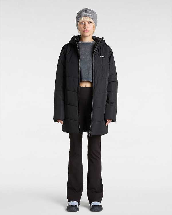 Black Vans Foundry Long MTE Women Jacket | VN6789310