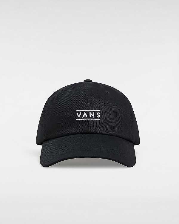 Black Vans Half Box Curved Bill Jockey Unisex Hats | VN9058176