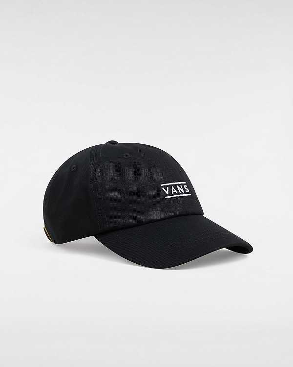 Black Vans Half Box Curved Bill Jockey Unisex Hats | VN9058176