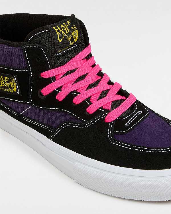 Black Vans Half Cab Women Skate Shoes | VN3867915