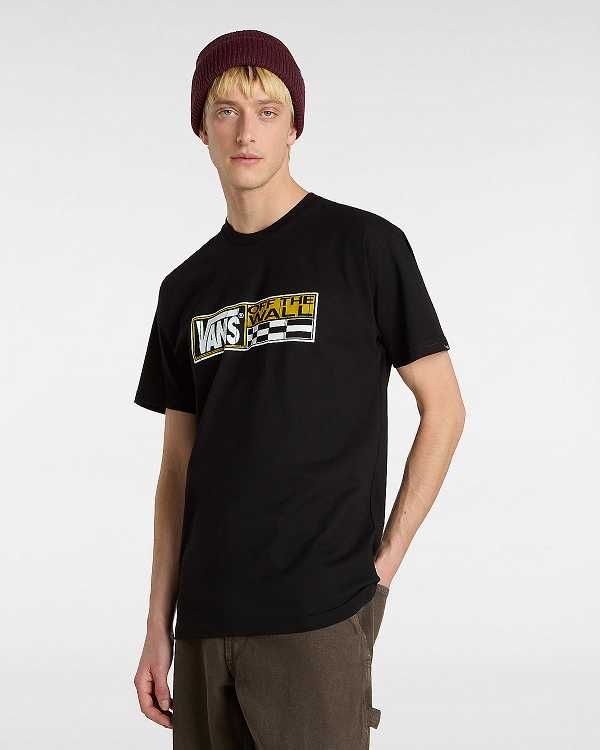 Black Vans Hi Stretch Men T Shirts | VN0813652