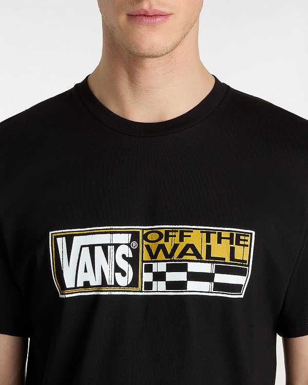 Black Vans Hi Stretch Men T Shirts | VN0813652