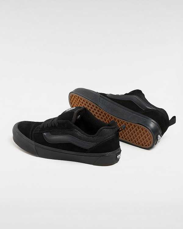 Black Vans Knu Skool Women Skate Shoes | VN7431582