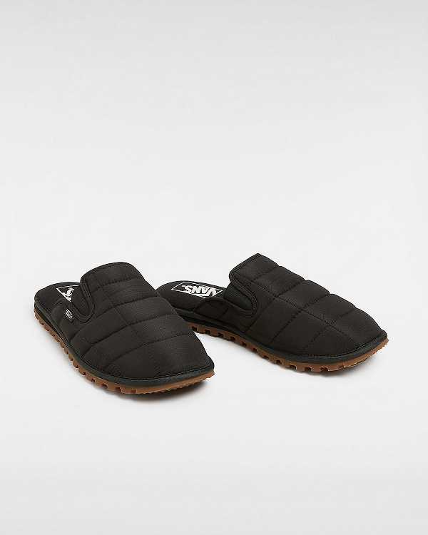 Black Vans MTE Quilted Mountain Men Mules | VN9834106