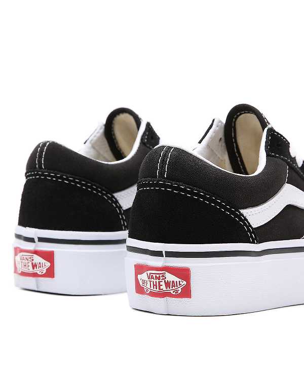 Black Vans Old Skool (4-8 Years) Kids' Platform Shoes | VN7510243