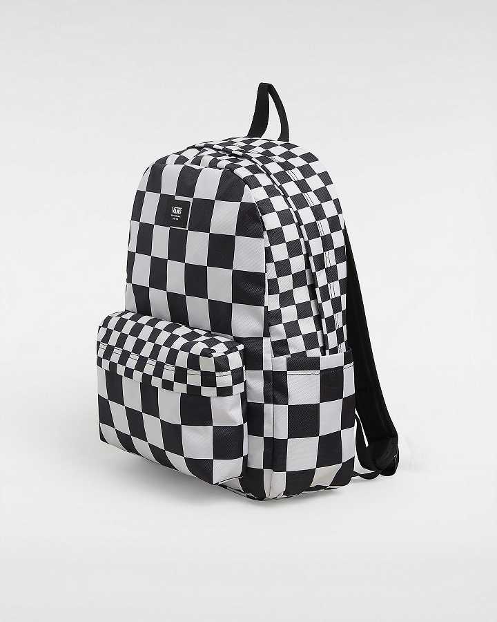 Black Vans Old Skool Check Unisex Backpacks | VN5640813