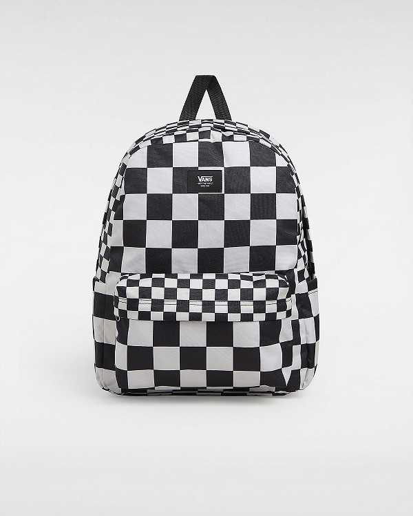 Black Vans Old Skool Check Unisex Backpacks | VN5640813