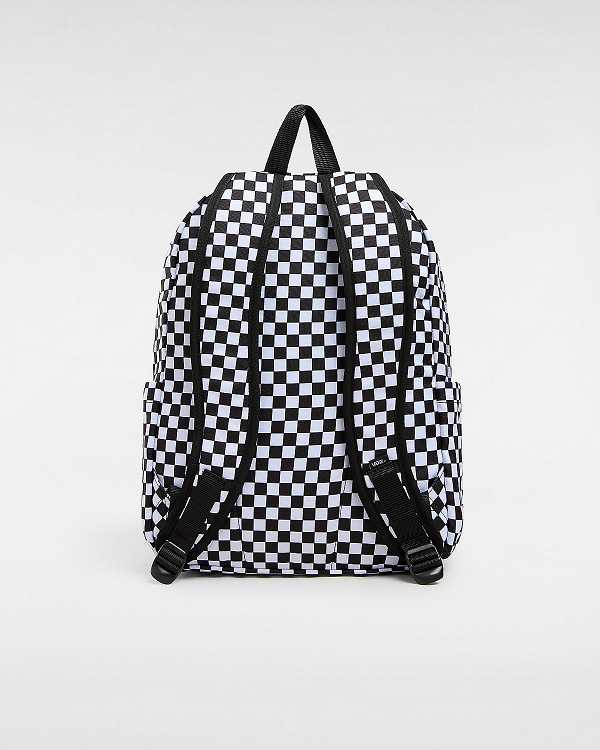 Black Vans Old Skool Check Unisex Backpacks | VN5980261