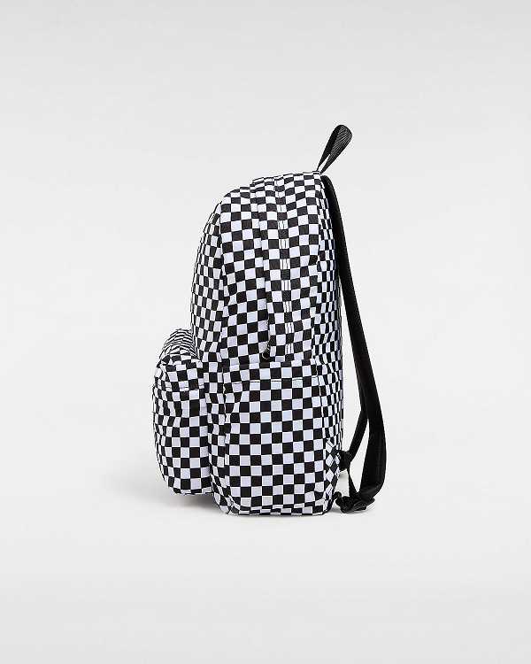 Black Vans Old Skool Check Unisex Backpacks | VN5980261