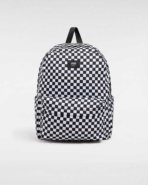 Black Vans Old Skool Check Unisex Backpacks | VN5980261