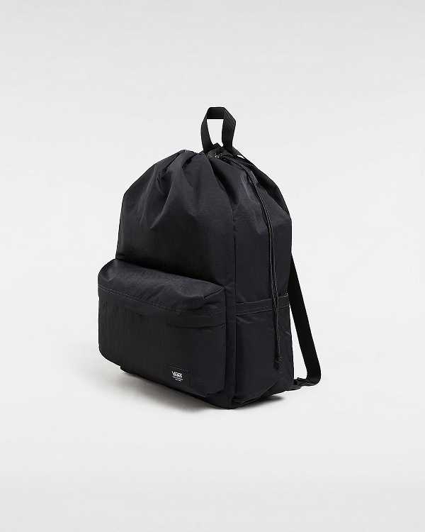 Black Vans Old Skool Cinch Unisex Backpacks | VN7042893