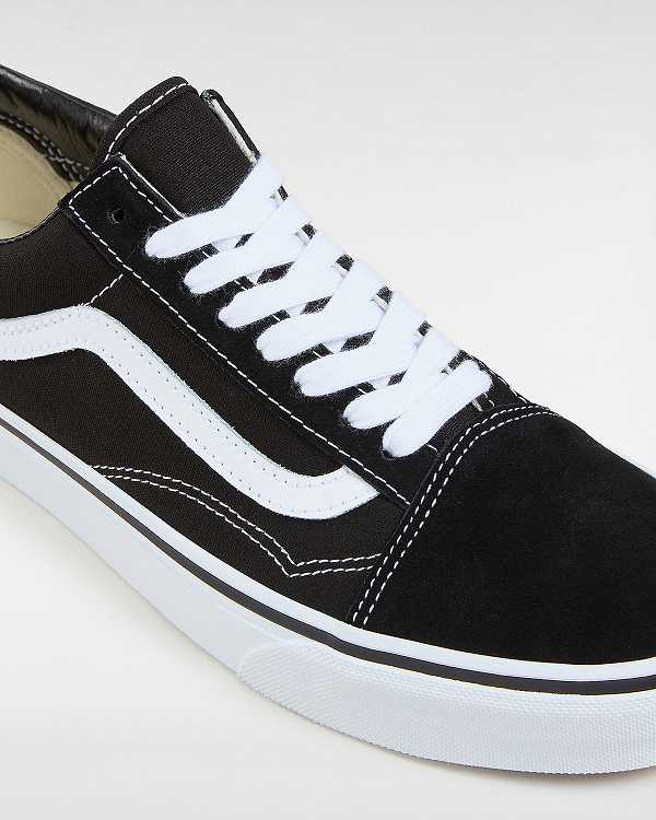 Black Vans Old Skool Wide Fit Women Sneakers | VN5789436