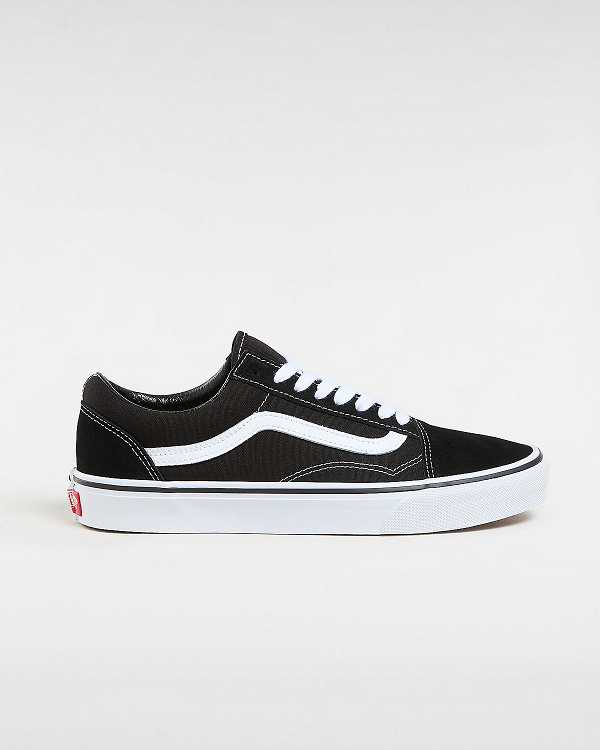 Black Vans Old Skool Wide Fit Women Sneakers | VN5789436