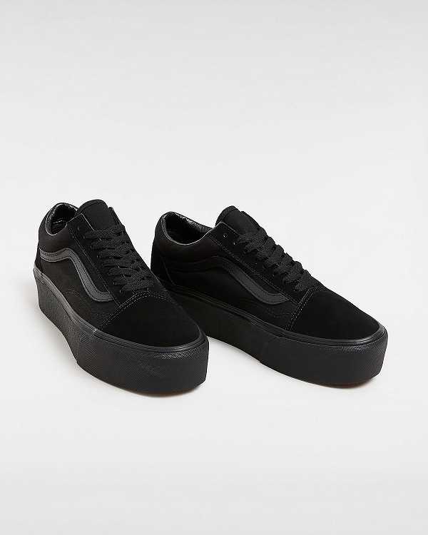 Black Vans Old Skool Women Platform Shoes | VN8576941