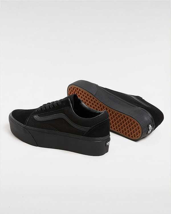 Black Vans Old Skool Women Platform Shoes | VN8576941