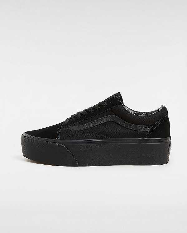 Black Vans Old Skool Women Platform Shoes | VN8576941