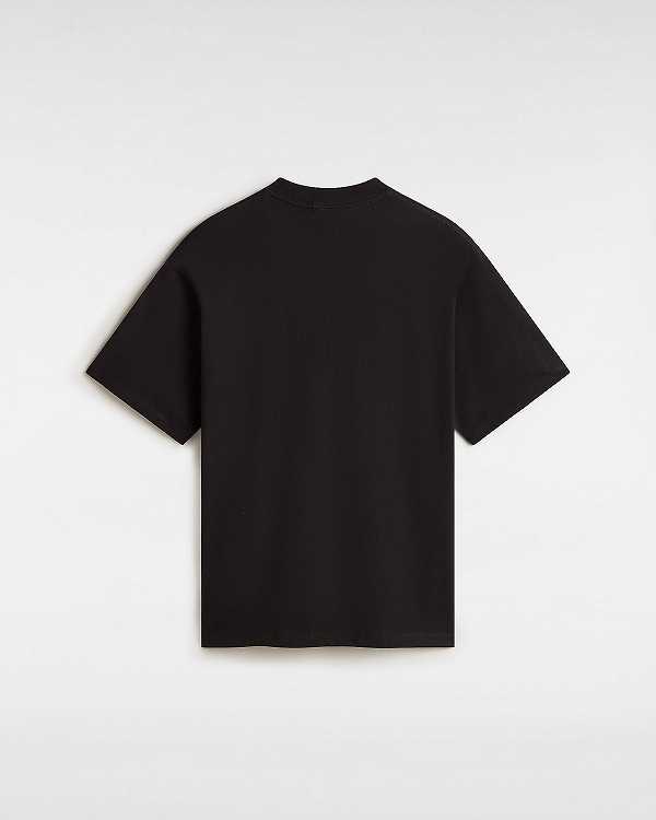 Black Vans Original Standards Men T Shirts | VN5246980