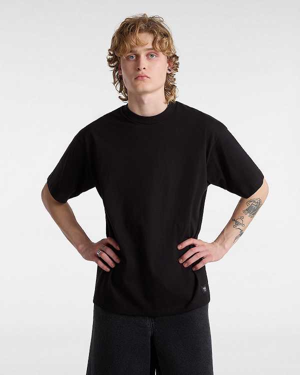 Black Vans Original Standards Men T Shirts | VN5246980