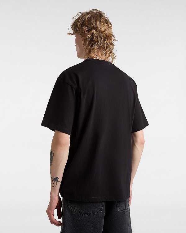 Black Vans Original Standards Men T Shirts | VN5246980