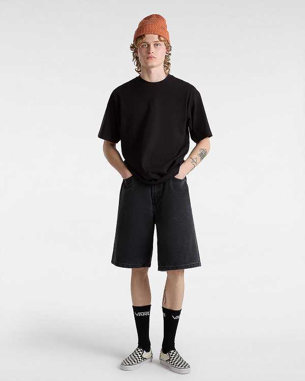 Black Vans Original Standards Men T Shirts | VN5246980