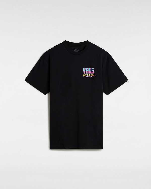 Black Vans Palm Cheers Classic Men T Shirts | VN7243908