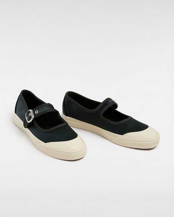 Black Vans Premium Lo Pro Satin Men Mary Janes | VN2197384