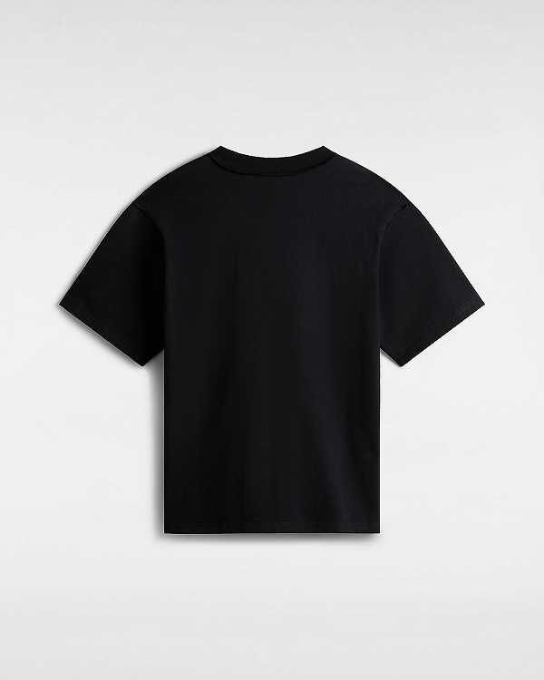 Black Vans Premium Logo Men T Shirts | VN4958107