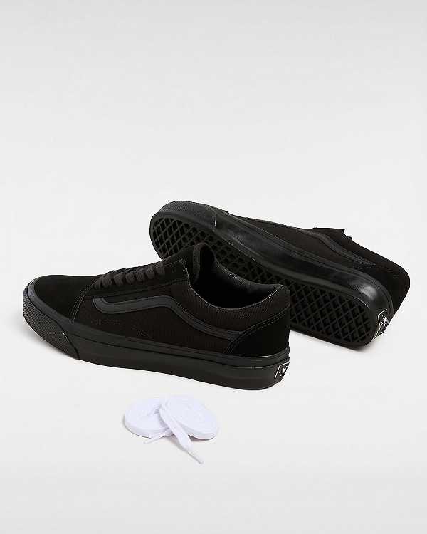 Black Vans Premium Old Skool Men Skate Shoes | VN3785620