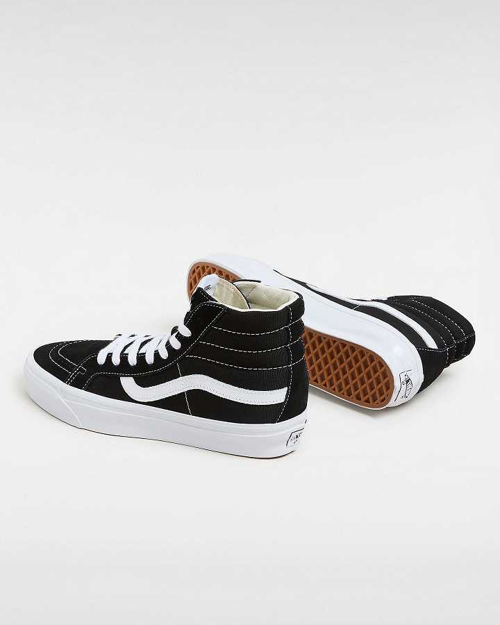 Black Vans Premium Sk8-Hi 38 Reissue Men Skate Shoes | VN6853274