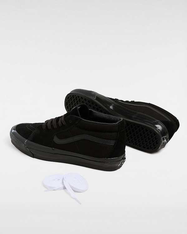 Black Vans Premium Sk8-Mid 83 Women Sneakers | VN6795314