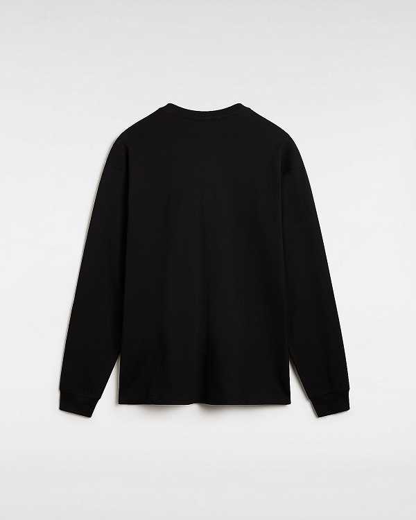 Black Vans Property Of Long Sleeve Men T Shirts | VN8695074