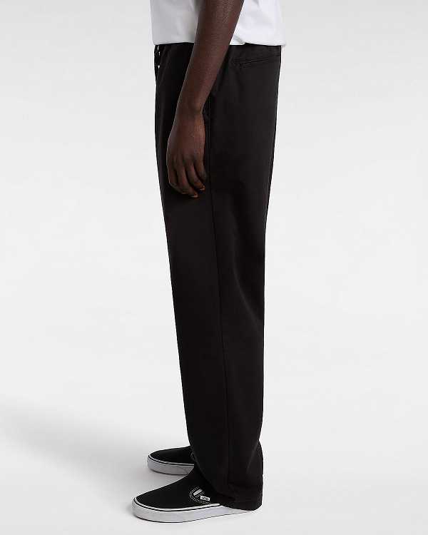 Black Vans Range Relaxed Elastic Men Pants | VN0182679