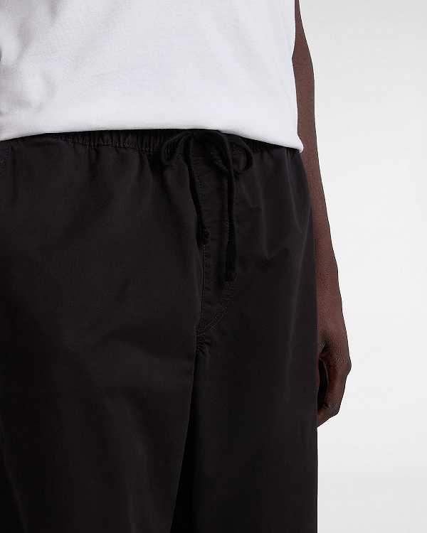 Black Vans Range Relaxed Elastic Men Pants | VN0182679